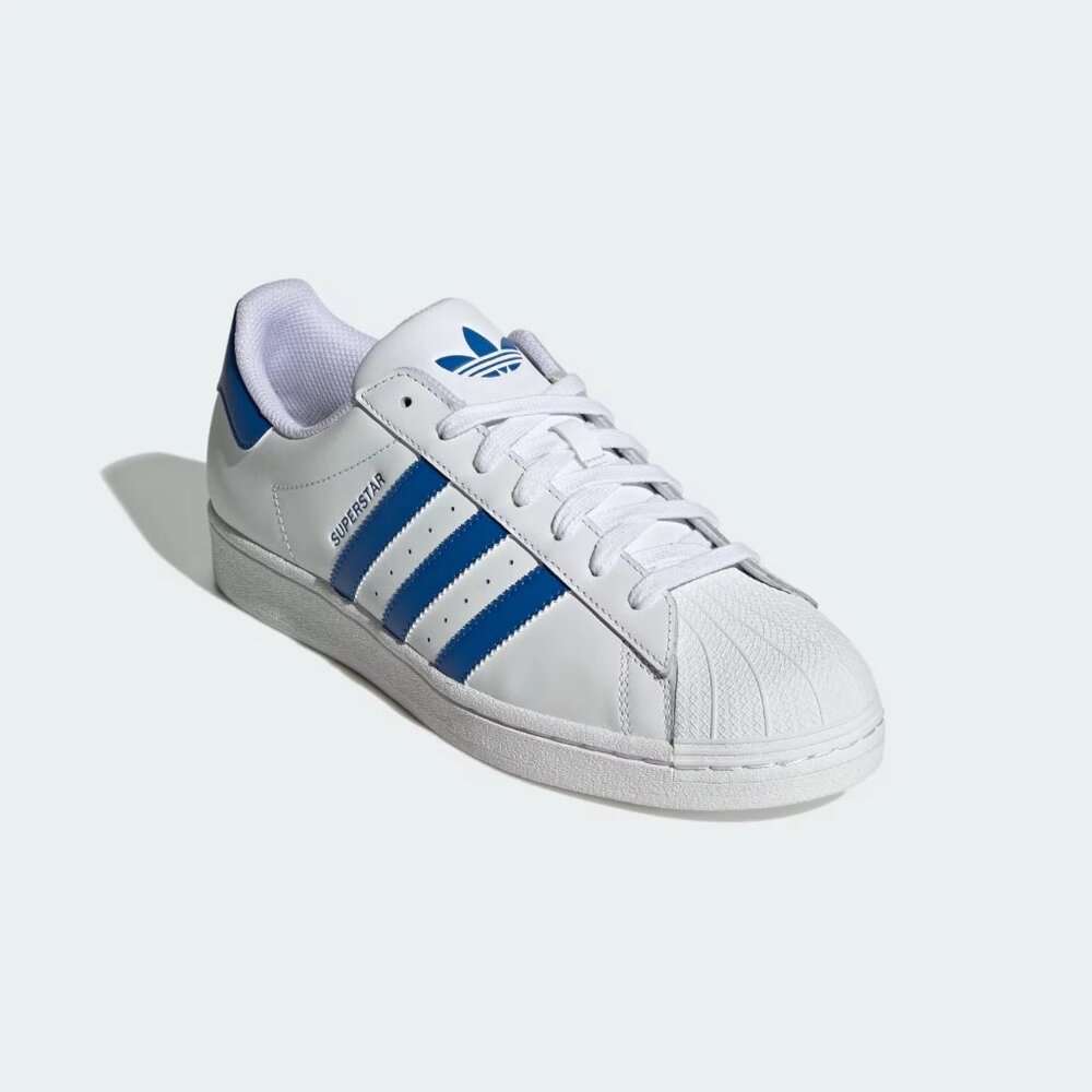 Adidas Originals Men's White Blue Superstar Sneakers Size 10.5 IG9368